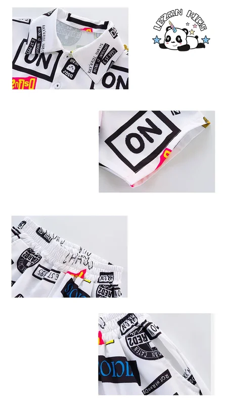 LEZONKIDS - Customized Toddler Boys Clothing Sets Casual Cotton Fashion Print Shirt Short Boys Sets for Summer and Winter